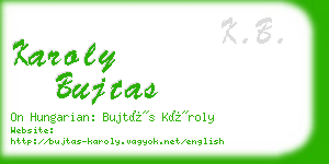 karoly bujtas business card